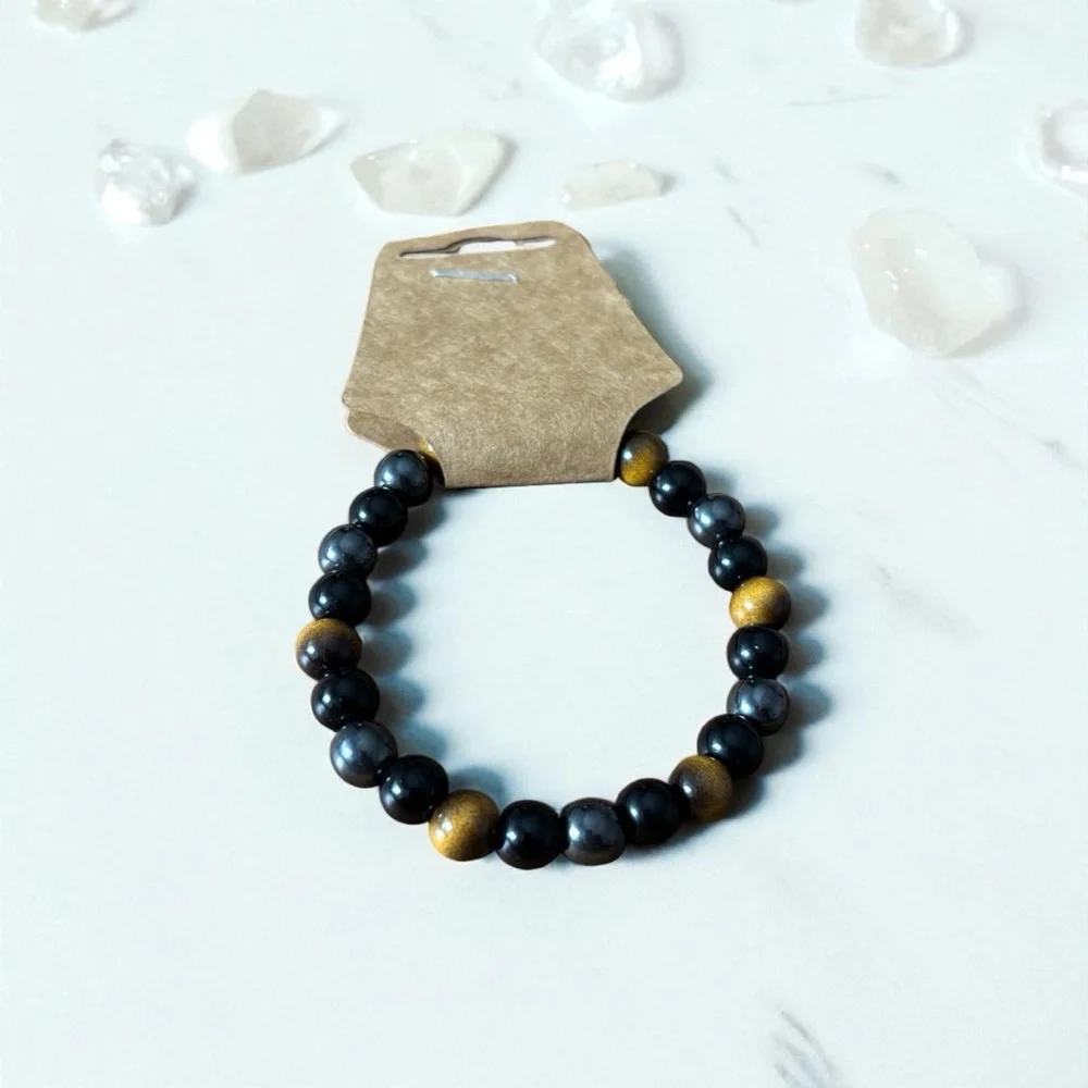 Women’s Healing Stone Bracelet Triple Protection Power, Protection, and Balance